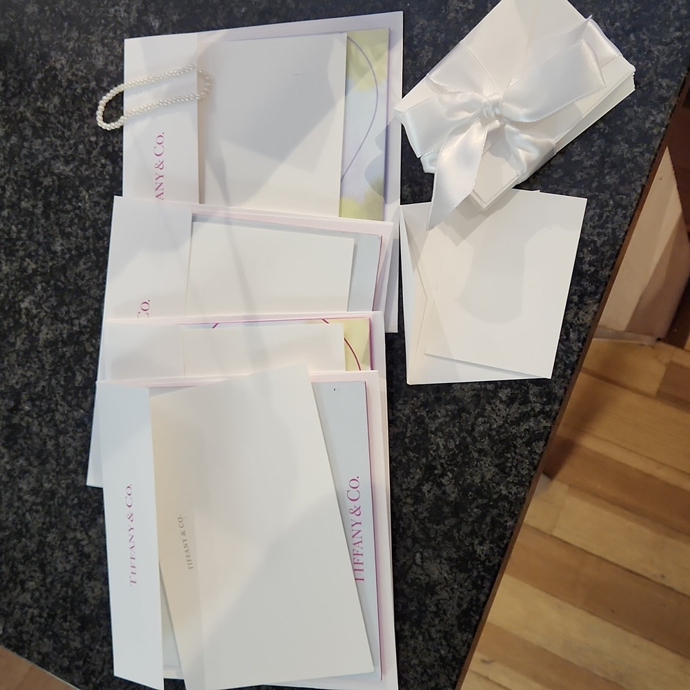 Lot of Tiffany's stationary and gift cards.